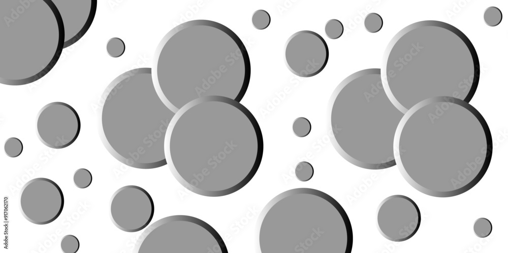 Polka dot abstract texture seamless pattern. Gray simple geometric background with flying circles in shine hard light with contrast gray shadows. background with circles, Backgound Bubbles, Polka dot abstract texture seamless pattern. Gray simple geometric background with flying circles in shine hard light with contrast gray shadows. background with circles, Backgound Bubbles,