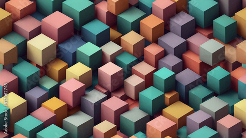 background of cubes , AI Generated.