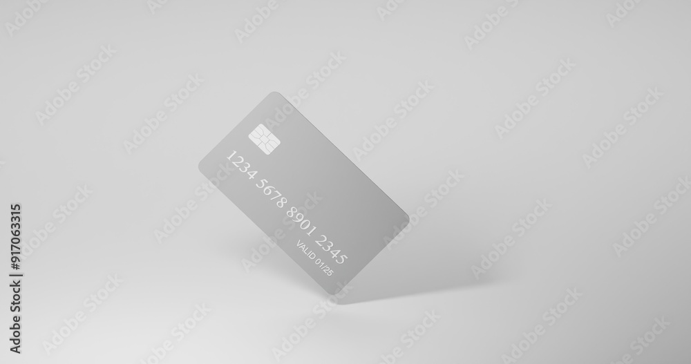 White credit card closeup on transparent background for design purpose 3d illustration White credit card closeup on transparent background for design purpose 3d illustration