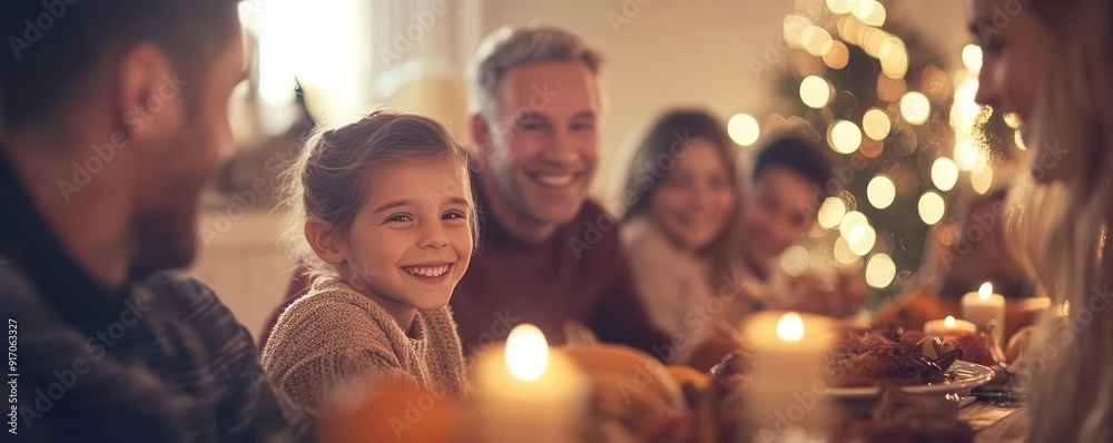 Joyful family gathering with smiling faces, celebrating together at a cozy dinner with festive decorations and warm ambiance. Joyful family gathering with smiling faces, celebrating together at a cozy dinner with festive decorations and warm ambiance.