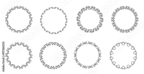 Set of frames and wreaths