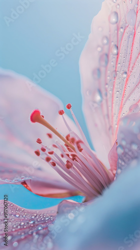Macro shot of the tip of a flower