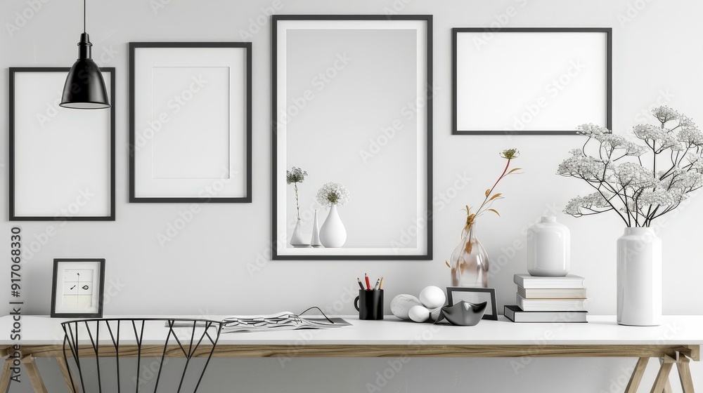 Fototapeta premium Design a frame for a digital photo collage. What modern and versatile features make the frame suitable for displaying a collection of images