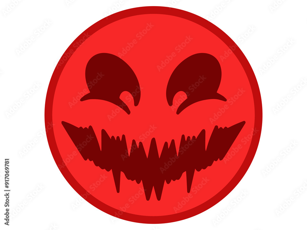 Halloween Day Spooky Face Illustration