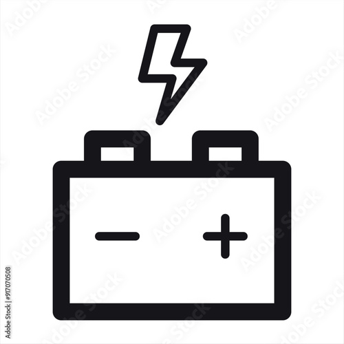 Car battery icon,vector illustration. Flat design style. vector car battery icon illustration isolated on White background, car battery icon . car battery icons