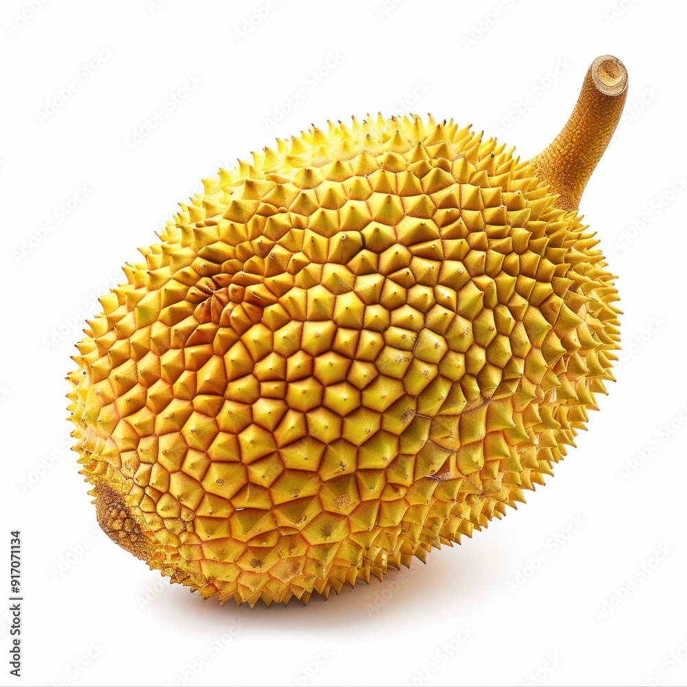 Yellow Durian Fruit with Spikes. Yellow Durian Fruit with Spikes.