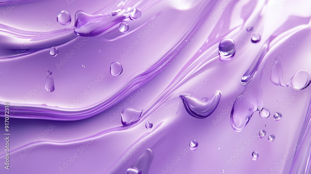 custom made wallpaper toronto digitalLight purple purple gel texture with drops and waves on a soft background. Liquid beauty product. Generation of Ai