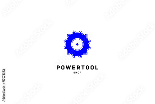 Template logo design solution for power tool shop