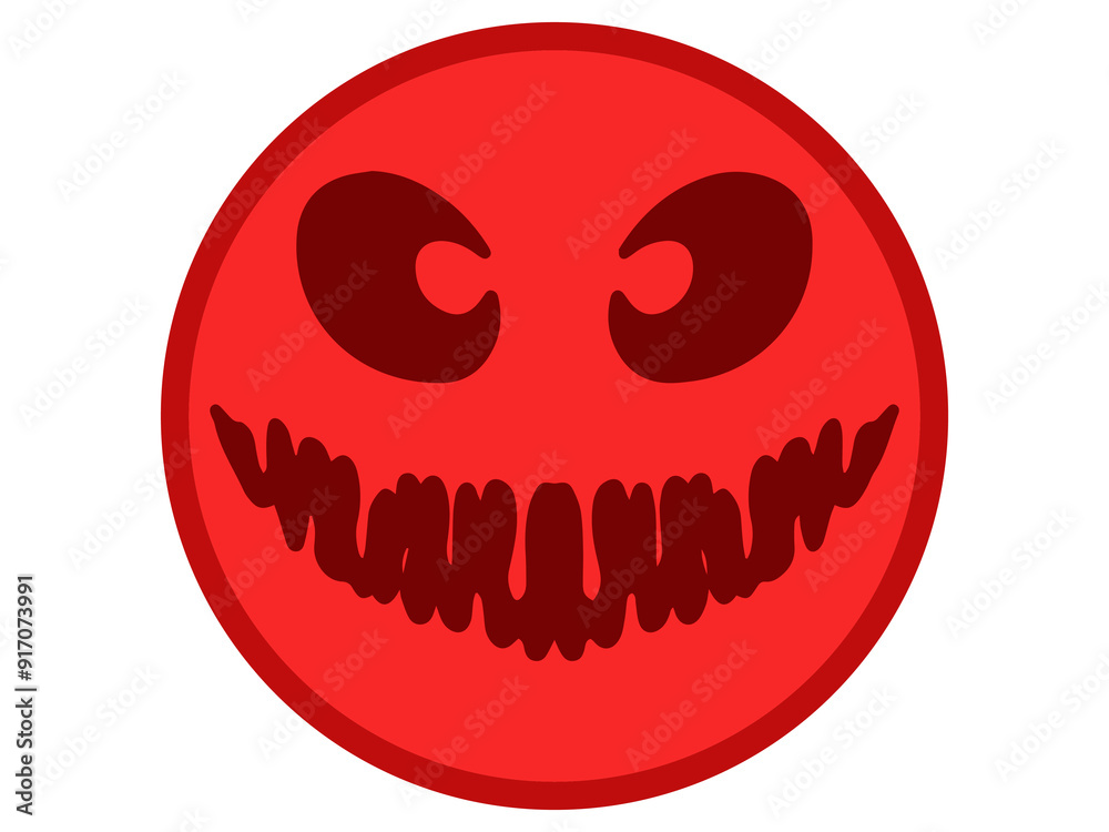 Halloween Day Spooky Face Illustration Halloween Day Spooky Face Illustration
