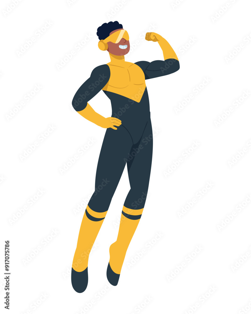 Fototapeta premium superhero with glasses and posing