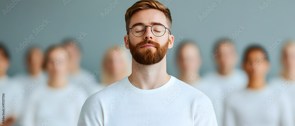 a Counselor using mindfulness techniques to guide a group of people a Counselor using mindfulness techniques to guide a group of people