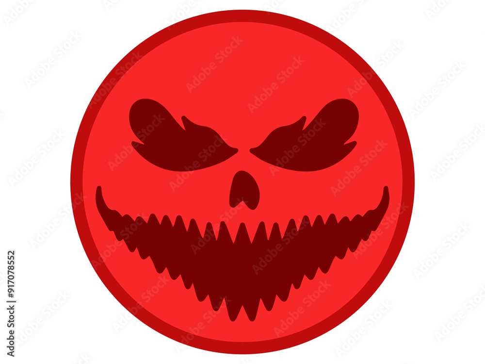Spooky Face Halloween Day Illustration Spooky Face Halloween Day Illustration