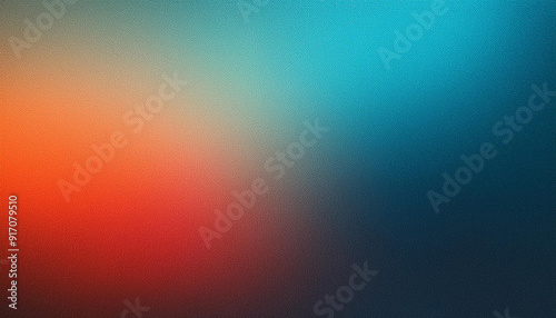 Vivid Gradient Texture. Blurred Fusion of Warm Orange and Red Tones Fading into Cool Blue Hues, USA Patrioric Dynamic Energetic Abstract Background photo