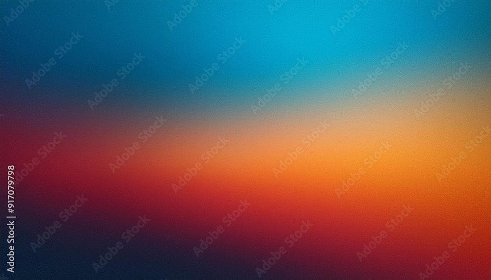 Naklejka premium Vivid Gradient Texture. Blurred Fusion of Warm Orange and Red Tones Fading into Cool Blue Hues, USA Patrioric Dynamic Energetic Abstract Background
