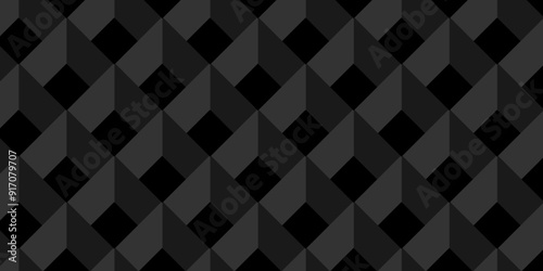  Vector of cube geometric pattern grid backdrop triangle background. Abstract cube geometric tile and mosaic wall or grid backdrop hexagon technology. black or gray geometric block cube structure.