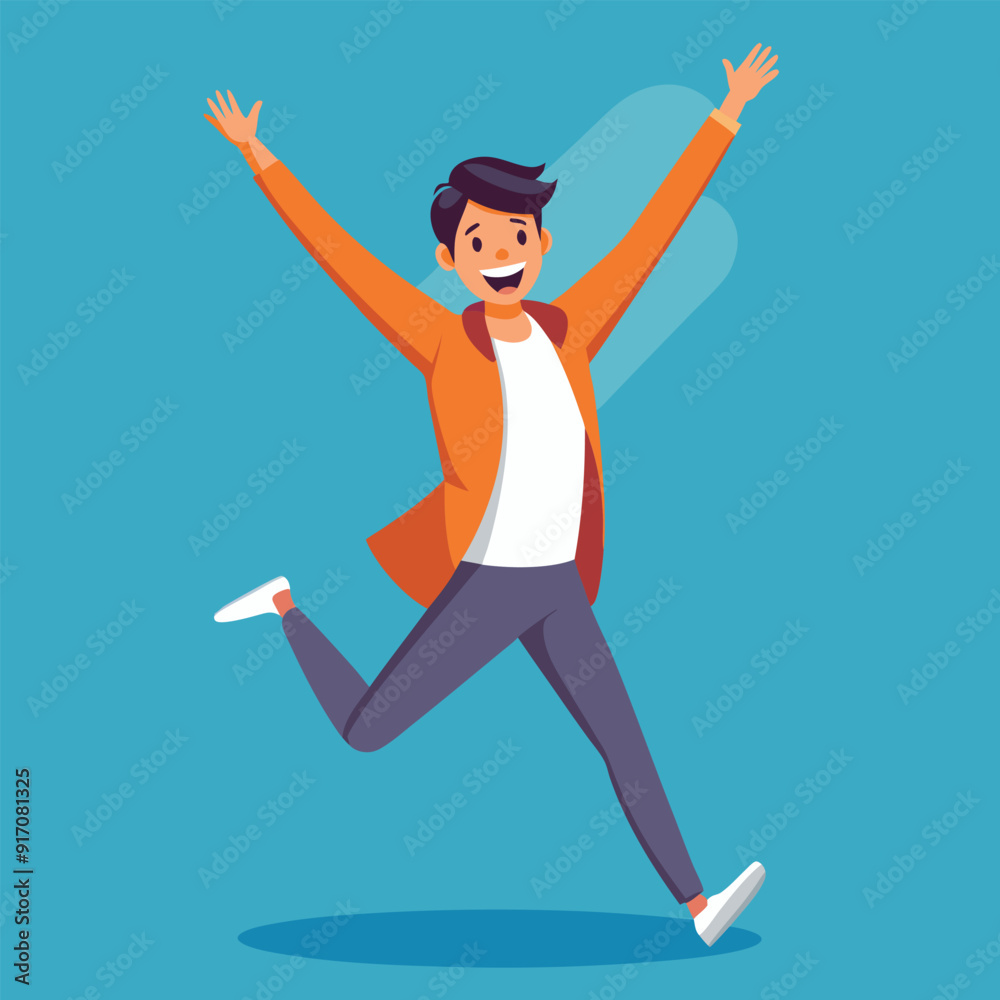 Fototapeta premium New excited boy vector Design