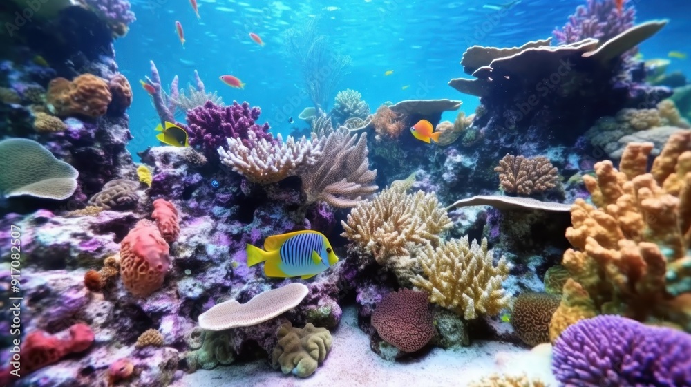 Vibrant Coral Reef Underwater Scene Vibrant Coral Reef Underwater Scene