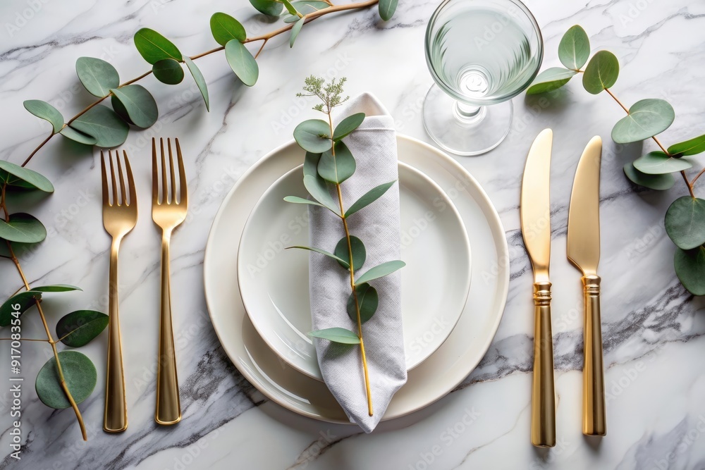Table setup with design cutlery