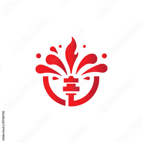 water sprinkler logo design, fire sprinkler logo design fire extinguisher, fire protection logo vector