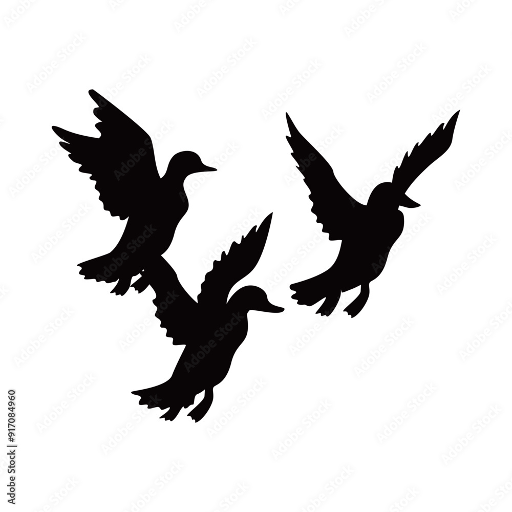Canada goose silhouette design. wild duck flying in group. Canada goose silhouette design. wild duck flying in group.
