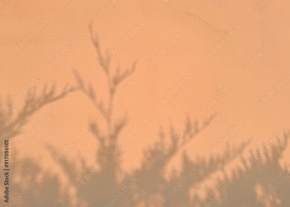 Obraz premium Abstract shadows on orange background.