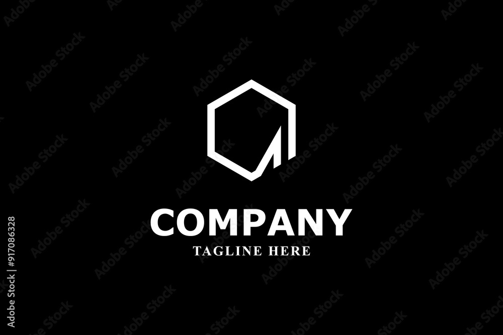 Naklejka premium letter a and hexagon monogram logo