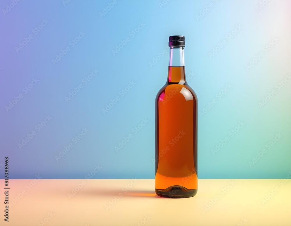 bottle mockup against a gradient background create with ai bottle mockup against a gradient background create with ai