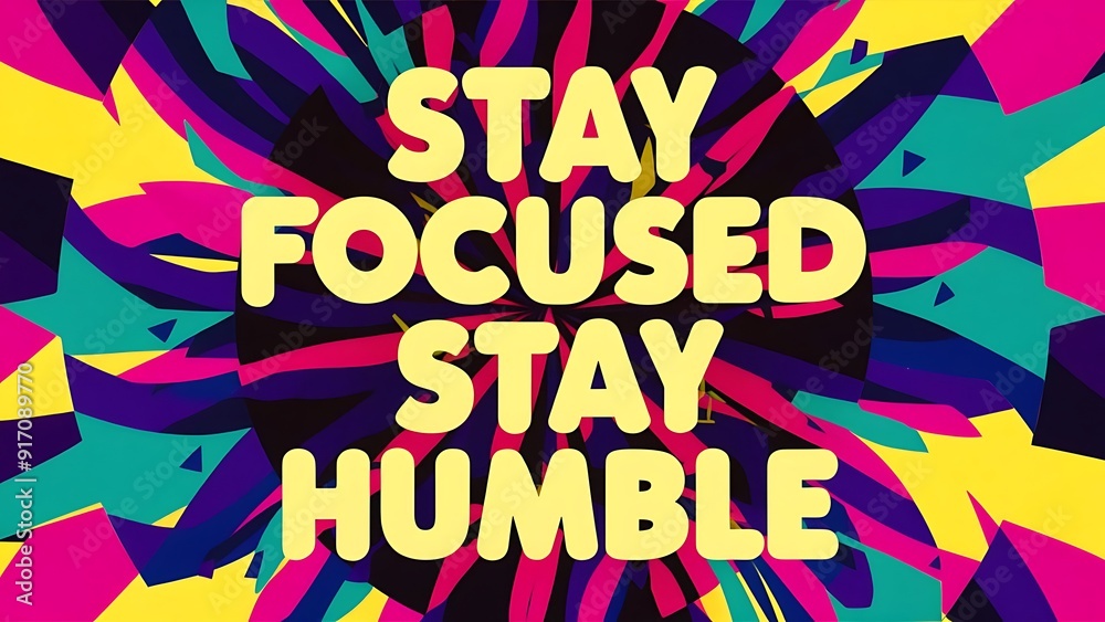 Stay focused, stay humble colorful background and text (T-shirt Design Motivational Quote, Illustration ,Typography) Stay focused, stay humble colorful background and text (T-shirt Design Motivational Quote, Illustration ,Typography)