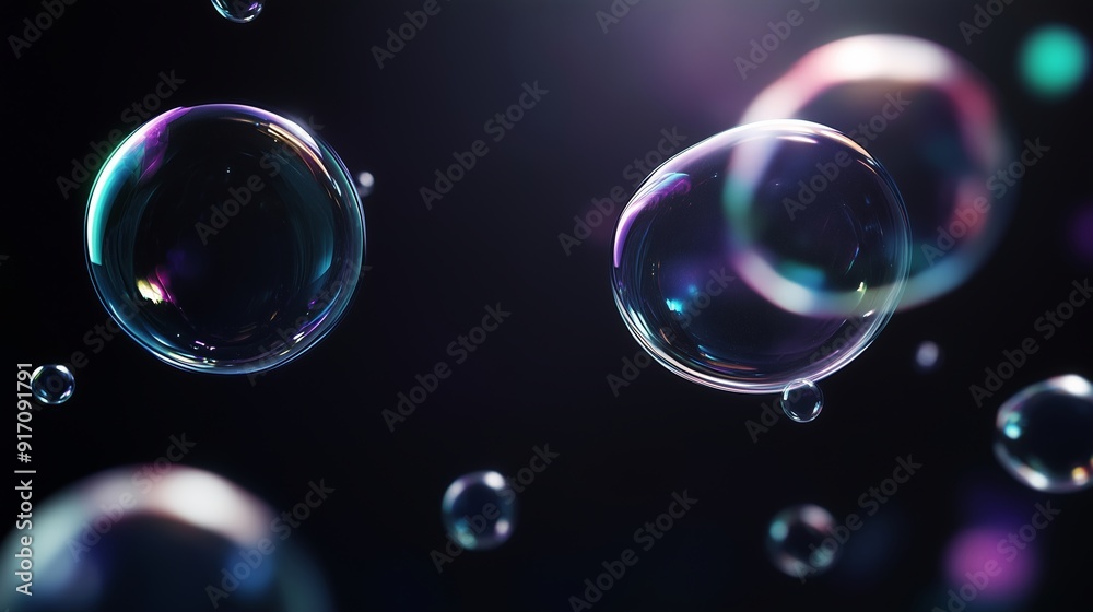 Captivating Bubbles: A Dance of Light and Reflection Captivating Bubbles: A Dance of Light and Reflection