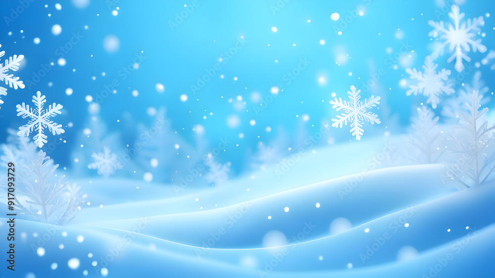 A serene winter landscape featuring snow-covered trees, delicate snowflakes falling from the sky, and a festive holiday atmosphere with a touch of Christmas magic A serene winter landscape featuring snow-covered trees, delicate snowflakes falling from the sky, and a festive holiday atmosphere with a touch of Christmas magic