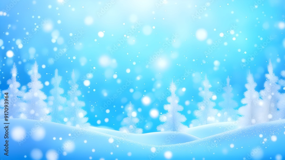 A serene winter landscape featuring snow-covered trees, delicate snowflakes falling from the sky, and a festive holiday atmosphere with a touch of Christmas magic A serene winter landscape featuring snow-covered trees, delicate snowflakes falling from the sky, and a festive holiday atmosphere with a touch of Christmas magic