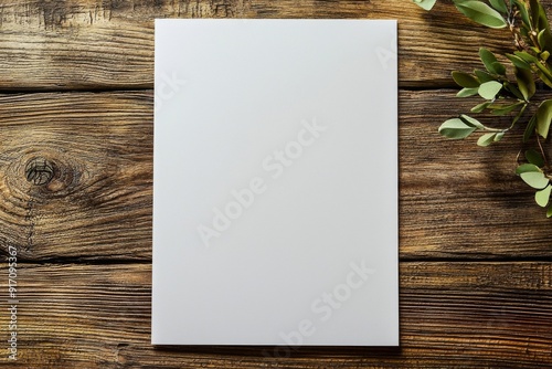 Blank paper mockup on isolated background created with generative ai