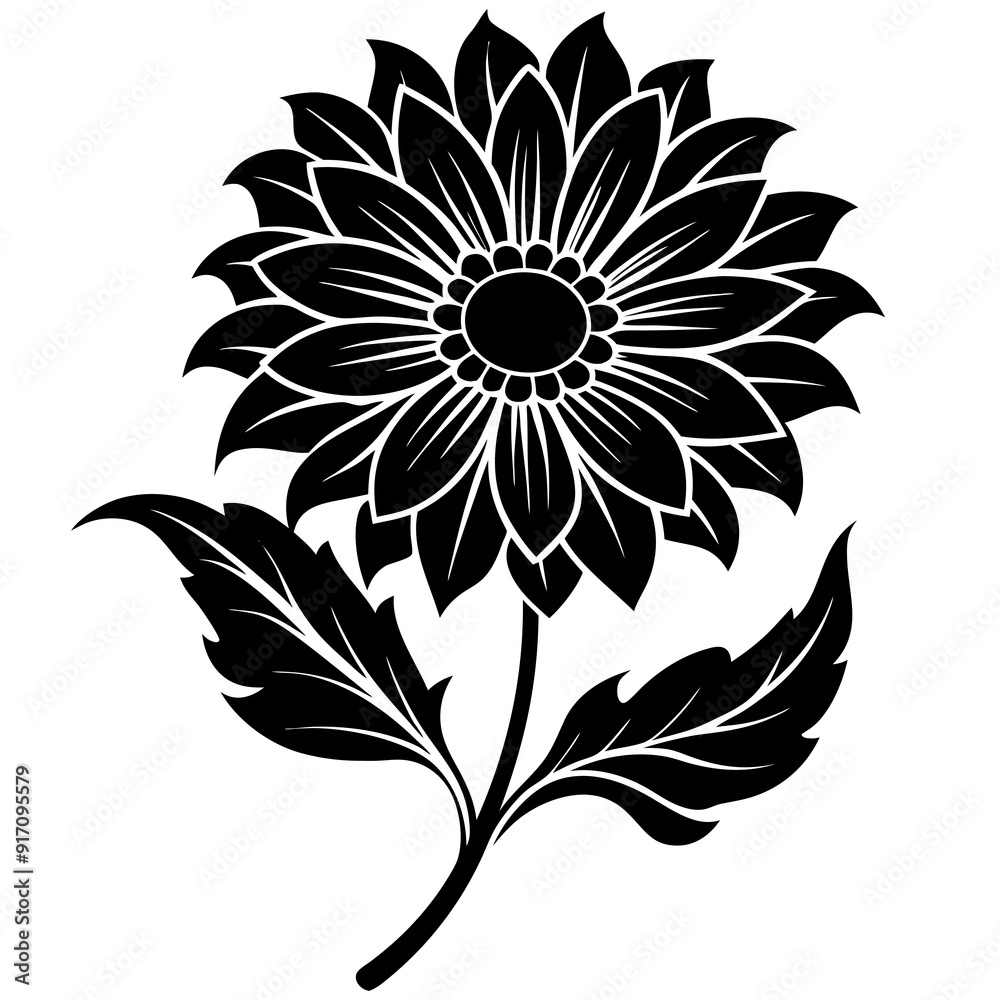 flower full icon black vector silhouettes white background flower full icon black vector silhouettes white background