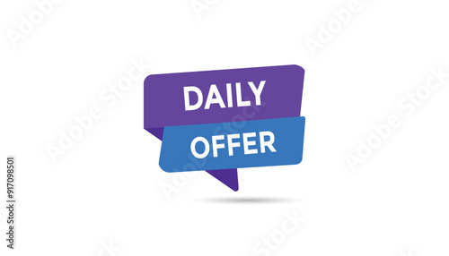 Daily offer button web banner templates. Vector Illustration 