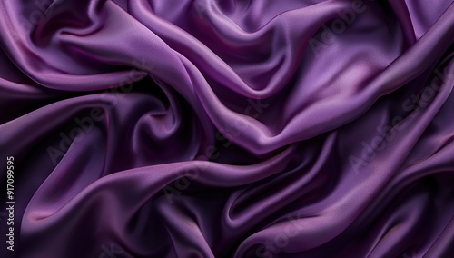 Purple Satin Drapery