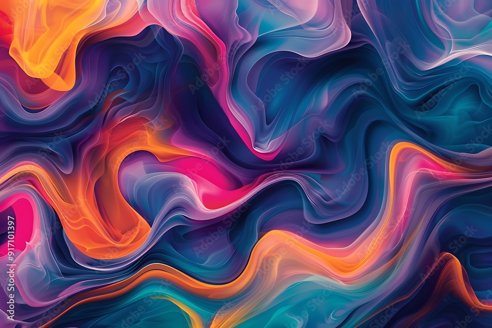 Abstract colorful background with vibrant, flowing lines. Abstract colorful background with vibrant, flowing lines.