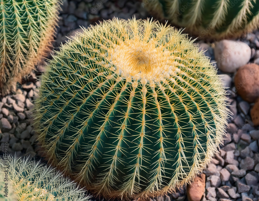 exotic cacti full of thorns growing in garden exotic cacti full of thorns growing in garden