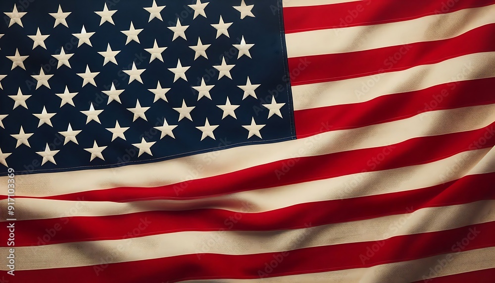 Naklejka premium Flag of United States of America