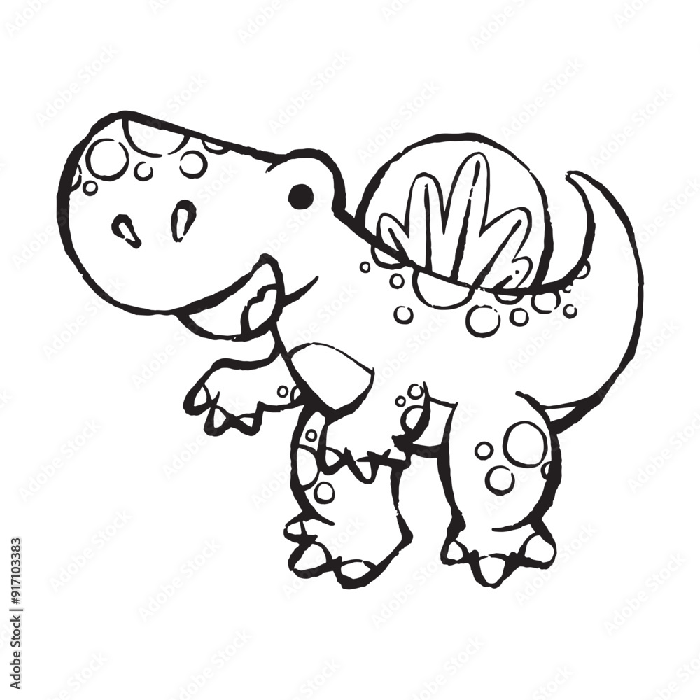 cute cartoon spinosaurus dinosaur line art vector illustration for children cute cartoon spinosaurus dinosaur line art vector illustration for children