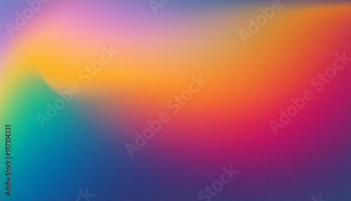 Vivid Abstract Gradient Horizon. Softly Blurred Spectrum of Warm Sunset Hues Merging into Cool Evening Tones, Symbolizing the Seamless Transition from Day to Night with a Dreamlike Flow of Colors