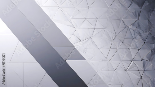 Photo abstract white and grey gradient color with modern geometric background for graphic design element