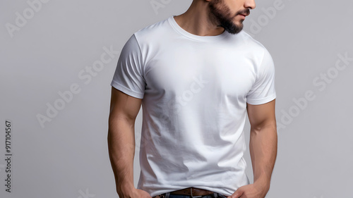 white t shirt mockup image with transparent background image