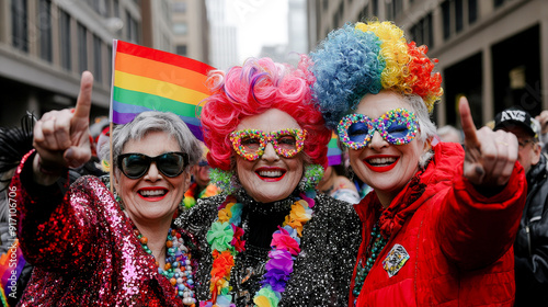 Vibrant Celebration at LGBTQ+ Pride Parade A Joyful Transgender and Drag Queen Individual Embracing Diversity and Inclusion at CSD