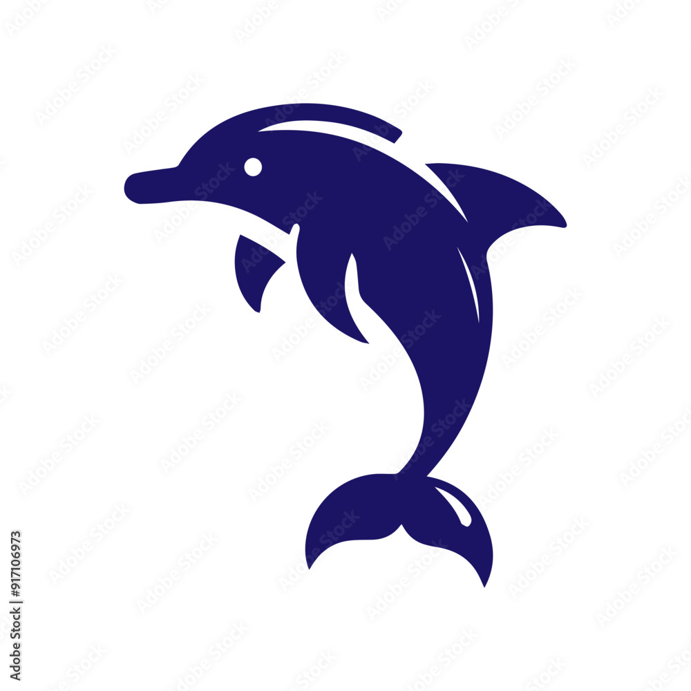 Dolphin jumping vector flat design Dolphin jumping vector flat design