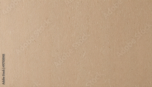 Close-Up of Textured Natural Kraft Paper Surface with Visible Fibers and Subtle Imperfections in a Neutral Beige Tone. Eco-Friendly Packaging, Craft Projects, Organic Branding Backgrounds