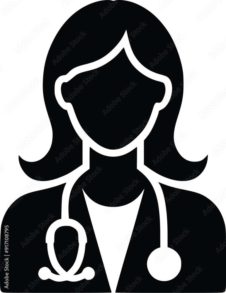 Male and Female doctor silhouette illustration Male and Female doctor silhouette illustration