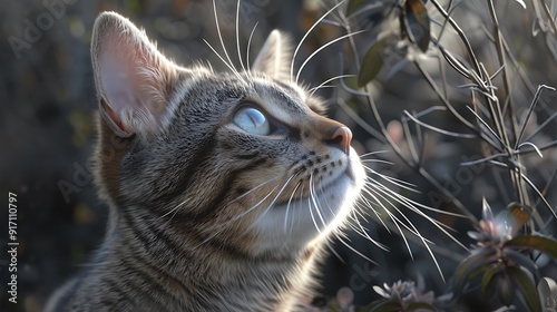 The image of a shelter cat with expressive eyes and a hopeful gaze, waiting for a loving home during Adopt a Cat Month, inviting viewers to consider the joy of cat adoption, in breathtaking