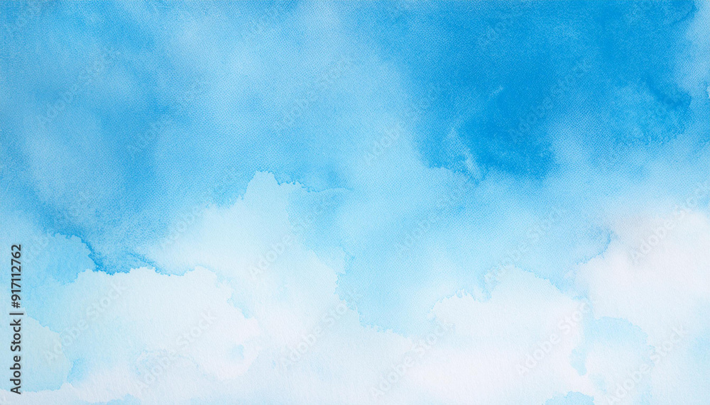 Gentle Gradient of Soothing Blue Hues Blending into Soft, Cloud Like White. Abstract Art Background. Watercolor Blend Gentle Gradient of Soothing Blue Hues Blending into Soft, Cloud Like White. Abstract Art Background. Watercolor Blend