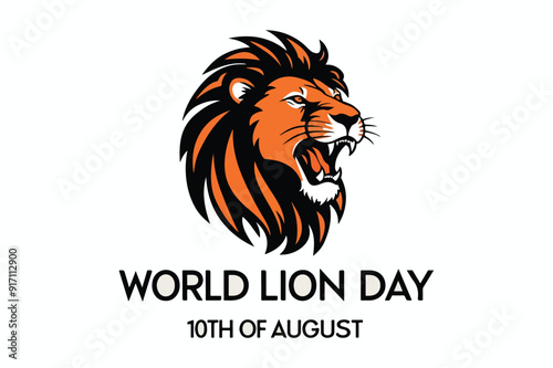 World lion day vector illustration photo