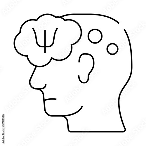 patient thinking about doctor help line icon vector. patient thinking about doctor help sign. isolated contour symbol black illustration
